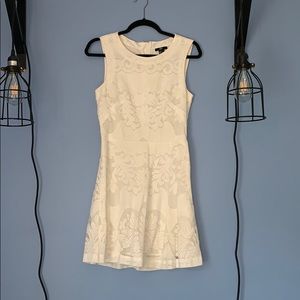 White lace shift dress